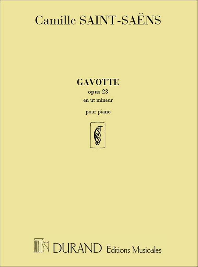 Gavotte En Ut Mineur Pour Piano